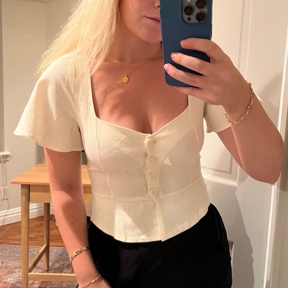 Zara short sleeve blouse